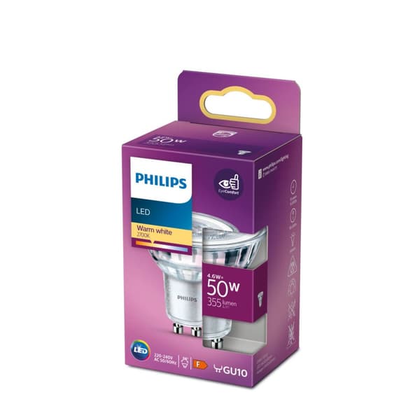 LED-lampe Philips F 4,6 W GU10 390 lm 5 x 5,4 cm (2700 K)