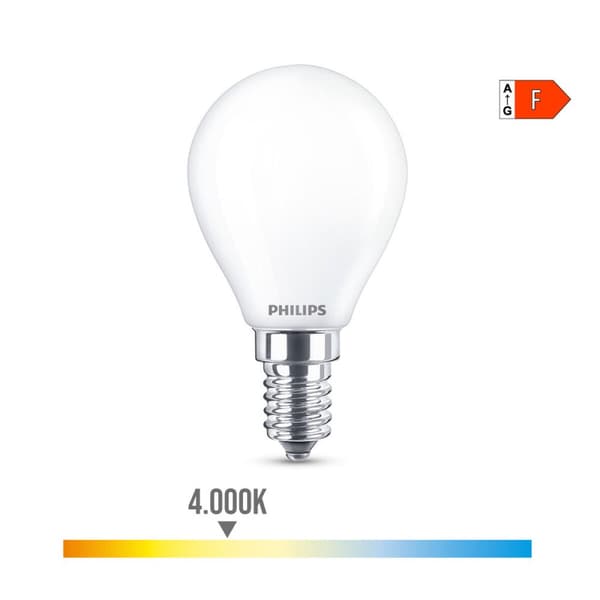 LED-lampe Philips F 40 W 4,3 W E14 470 lm 4,5 x 8,2 cm (4000 K)