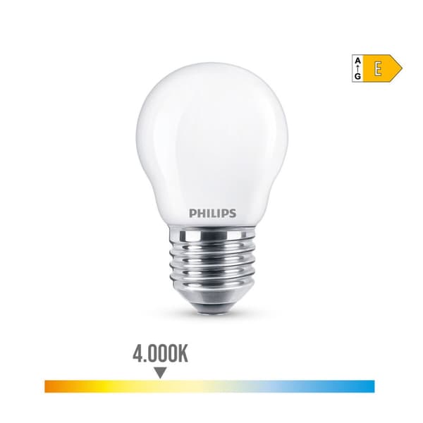 LED-lampe Philips Sfærisk E 6,5 W E27 806 lm 4,5 x 7,8 cm (4000 K)