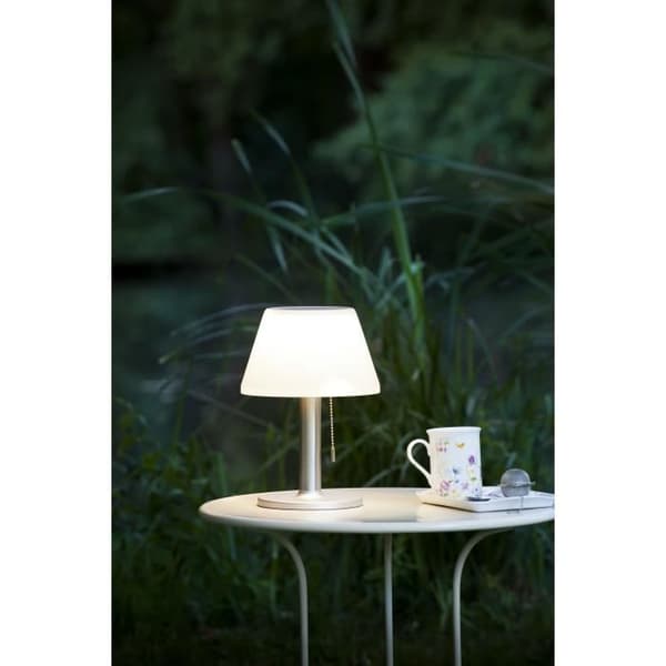 Mycket ljus G2 solar bordslampa - GALIX - 100 Lumen - Plast och rostfritt stålrör