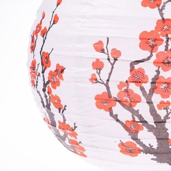 SET med 4 KINA KULLAMPIONER – Plum Blossom Dekoration – D. 25 cm