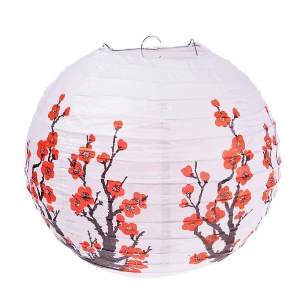 SET med 4 KINA KULLAMPIONER – Plum Blossom Dekoration – D. 25 cm