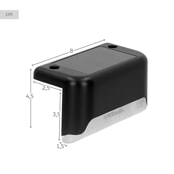Solcellelampe Aktive 8 x 4,5 x 4 cm (12 enheder)