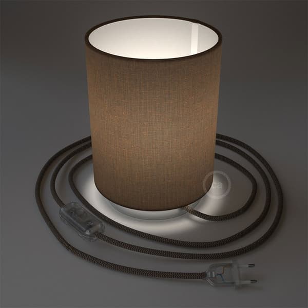 Creative Cables Posaluce Metall Cylinderlampa Med Glödlampa Brun