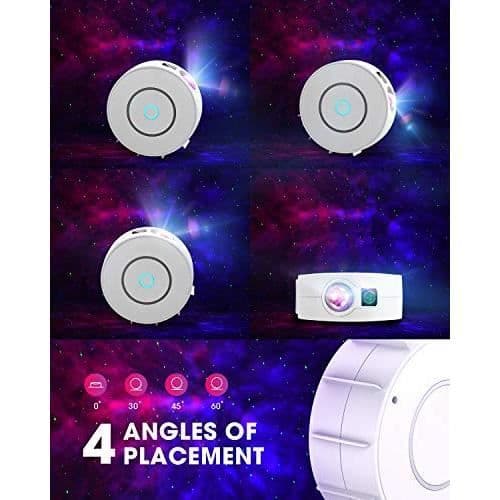 Nebula LED Wifi-projektor - Röststyrning - 3D-effekter - 16,7 miljoner färger - USB uppladdningsbar