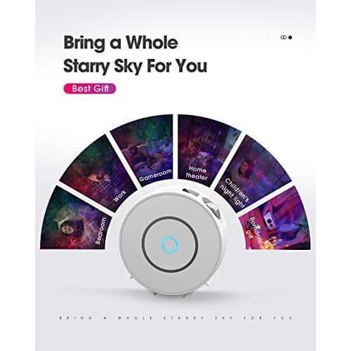 Nebula LED Wifi-projektor - Röststyrning - 3D-effekter - 16,7 miljoner färger - USB uppladdningsbar