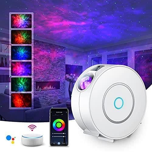 Nebula LED Wifi-projektor - Röststyrning - 3D-effekter - 16,7 miljoner färger - USB uppladdningsbar
