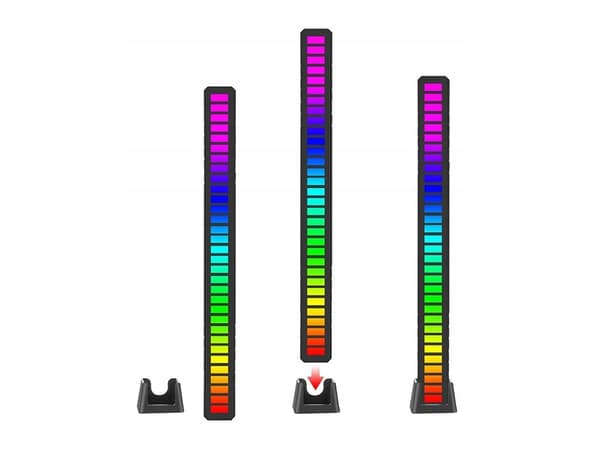 Ljudstyrd RGB LED-lampa - 18 cm