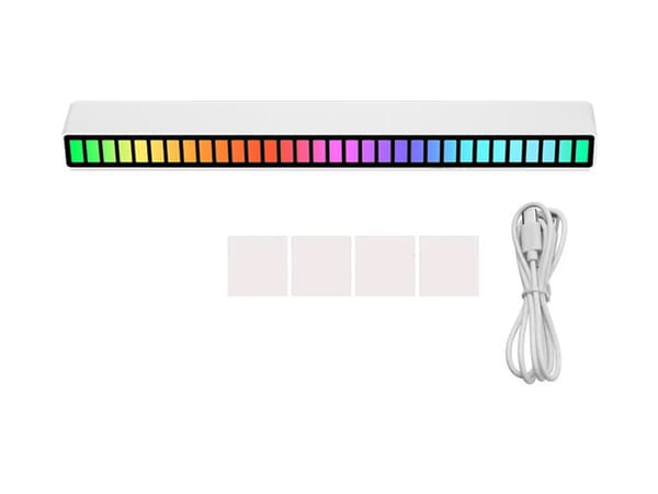 Ljudstyrd RGB LED-lampa - 18 cm