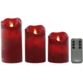 Pikkukuva 1 / 4: LED Kynttilä Home ESPRIT Punainen 26,5 x 8 x 17 cm (3 Kappaletta)