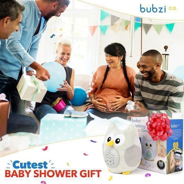 Baby Night Light Sensor aktiverad av Cry Child Sleep Soft Owl - Baby Gift Plysch Baby Lullaby-White Noise med 10 musikljud