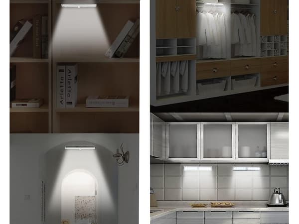 Vaatekaappilamppu Liiketunnistin / Itsekiinnittyvä LED-lamppu - 19 cm