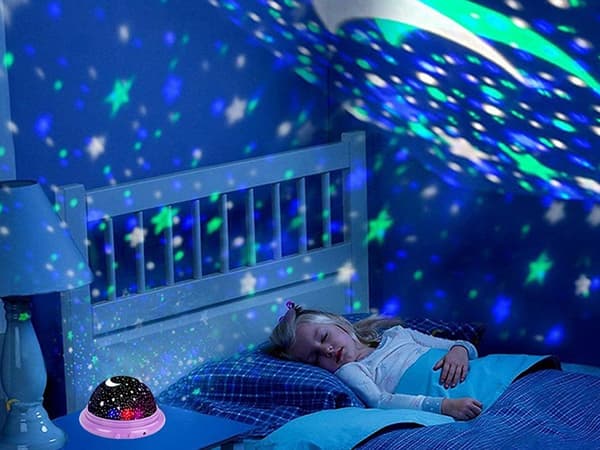 Stjärnprojektor nattljus himmel rund led