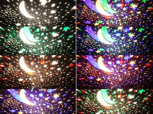 Stjärnprojektor nattljus himmel rund led
