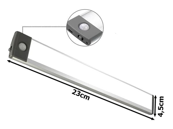 Skåplampa / Nattlampa Rörelse & Skmningsensor - 23cm