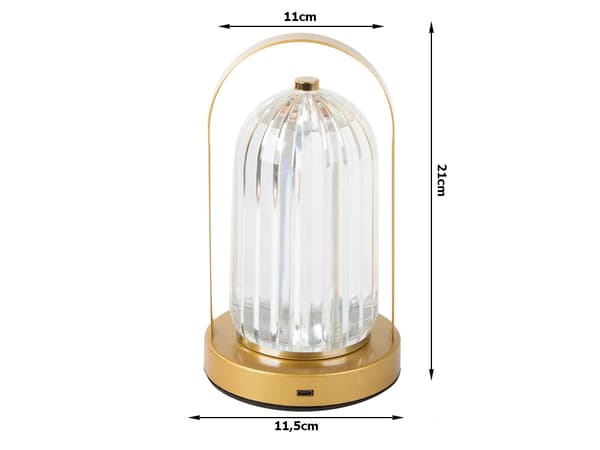 LED Kristall Lampa / Bordslampa / Nattlampa - 3 ljuslägen