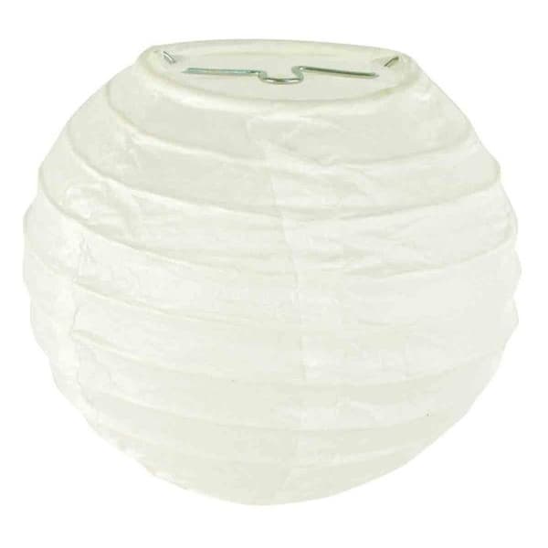 Vita papperslyktor diam. 10 cm x 2 st - MegaCrea {färg}