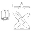 Pikkukuva 7 / 7: LED-lamppu EDM 98907 Leaf 30 W 200 W E27 3000 lm 35 x 11,2 cm Eri suuntiin (6500 K)