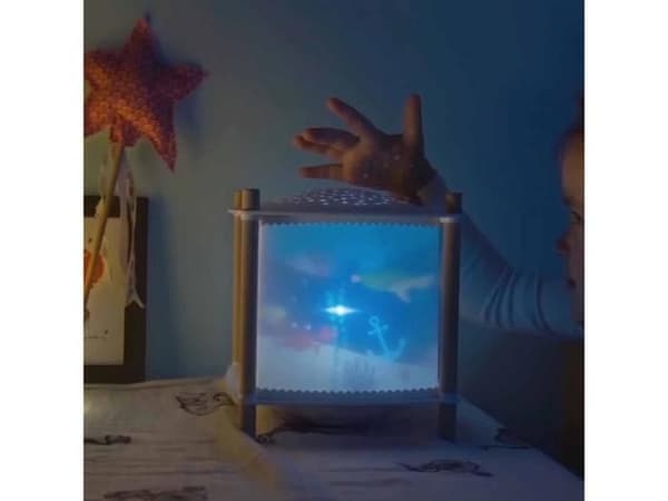 Nattlampa - TROUSSELIER - ReVOLUTION 2.0 Ocean lantern - Blå - USB uppladdningsbar - Stjärnprojektor