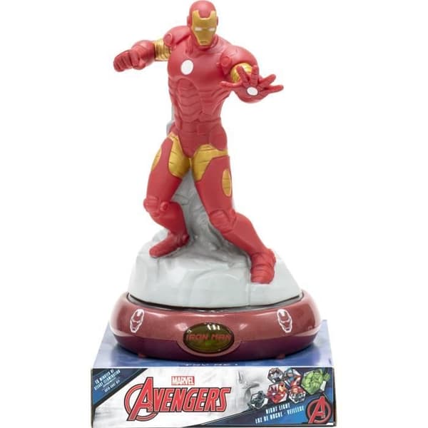 Marvel 3D nattlampa Iron Man led junior 15 x 13,5 cm röd