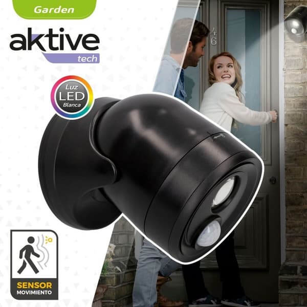 LED-lampa med rörelsesensor Aktive Plast 10,5 x 12,5 x 13,5 cm (12 antal)