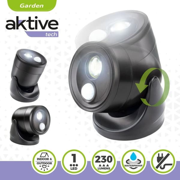 LED-lampa med rörelsesensor Aktive Plast 10,5 x 12,5 x 13,5 cm (12 antal)