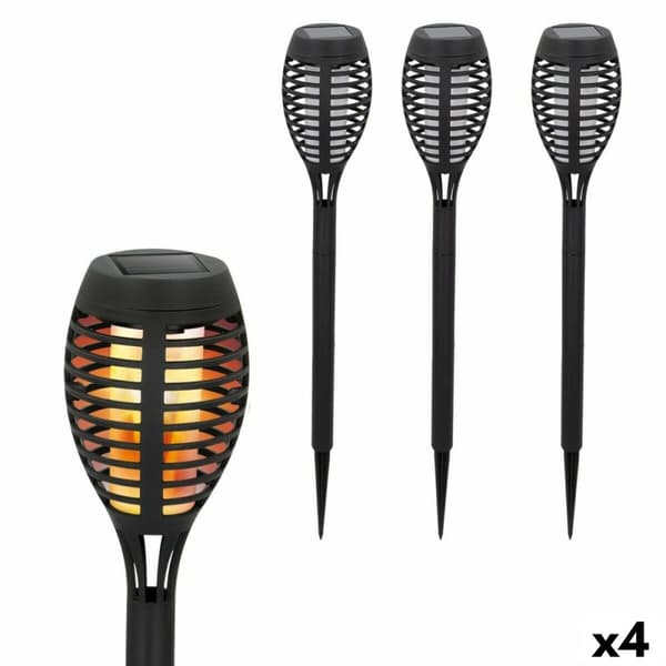 Sæt med solcellelamper til haven Aktive Plastik 7,5 x 50 x 7,5 cm (4 enheder)