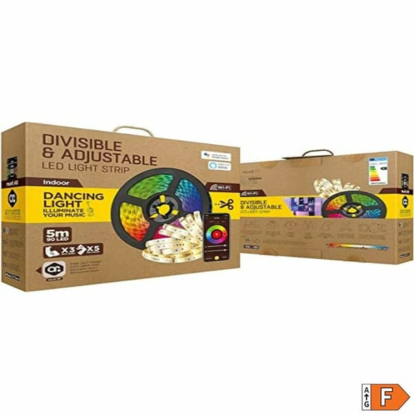 LED-bånd Muvit MIOLST002 5 m Sort Multifarvet Gylden F