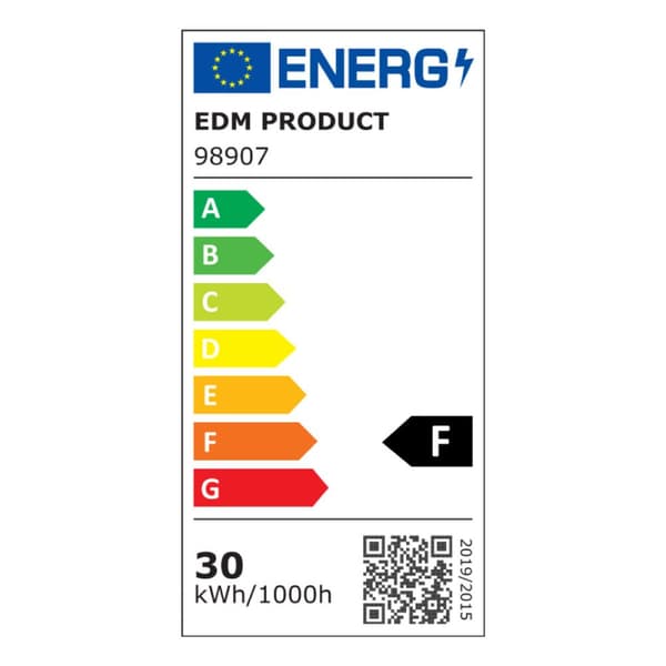 LED-lampe EDM 98907 Leaf 30 W 200 W E27 3000 lm 35 x 11,2 cm Til flere retninger (6500 K)