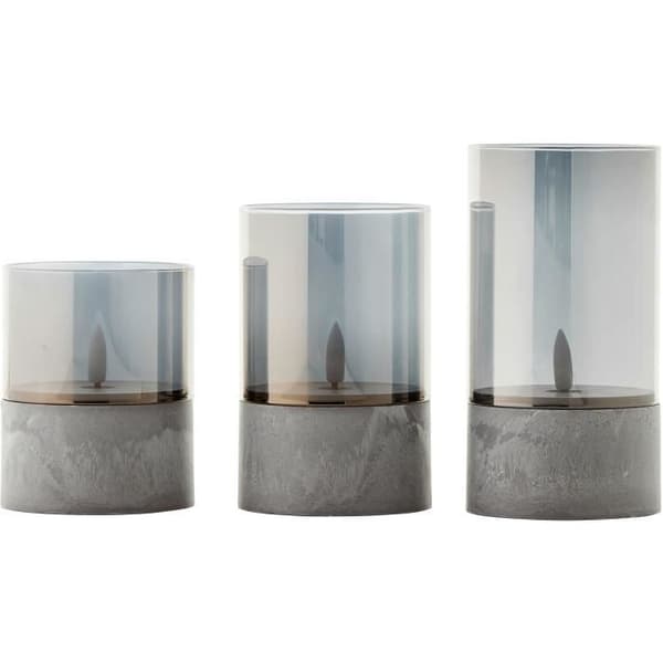 Lot 3 BRILJANT LJUS LED-bordslampor - 2500K - Plast och glas - Grått och rökt glas