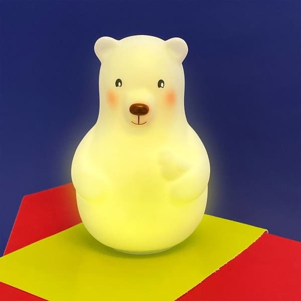 Nattljus - PABOBO - Lumicolor Bear - Upptäcker färger - Varmvitt ljus - USB uppladdningsbar