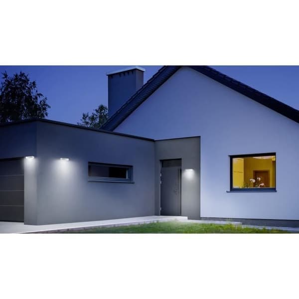 STEINEL Vägglampa utomhus Xsolar SOL-O S solcellslampa med sensor 3000K IP44 - Silver