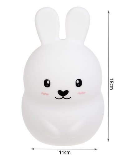 Squishy Nattlampa RGB med Fjärrkontroll LED Lampa Kanin