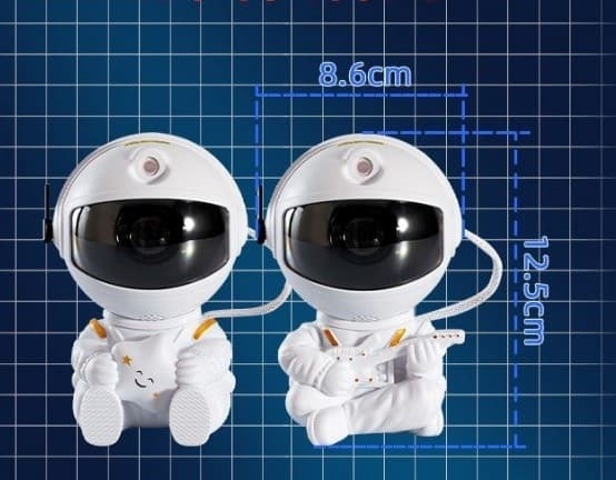 Lysende Astronaut Galaxy Lampe/Stjerneprojektor Med Stjernehimmel