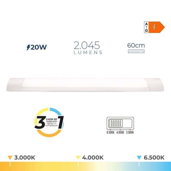 LED Lampe EDM 31865 F 20 W 2045 Lm (3000 K) (4000 K) (6500 K)