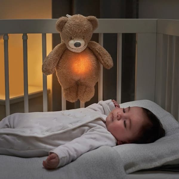 NATTOU - Sleepy nightlight plyschbjörn Ljusbrun