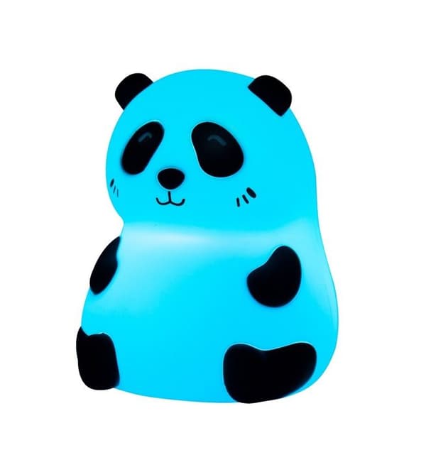 Panda ljus nattlampa i silikon - Little L - Uppladdningsbar USB - Flerfärgad