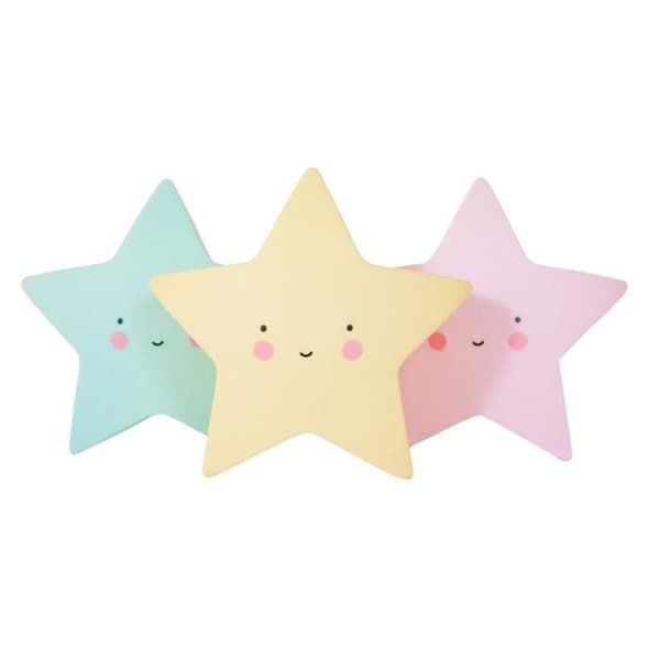 Yellow Star LED Night Light - ETT LITE LOVELY FEL - H14,5cm - Barn - BPA-fri