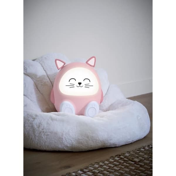 Ljus högtalare & nattlampa - BIGBEN - Cat - Bluetooth 5.0, 15W, Justerbar nattlampa, Timer, USB-C batteri