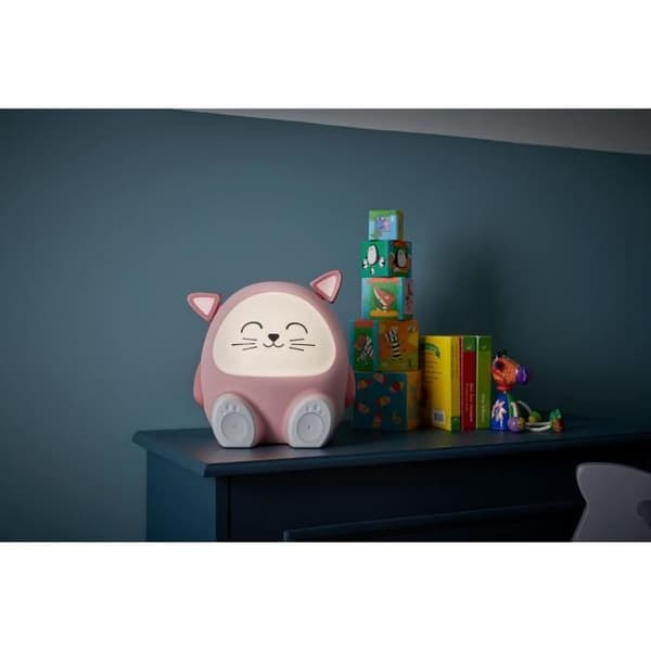 Ljus högtalare &amp; nattlampa - BIGBEN - Cat - Bluetooth 5.0, 15W, Justerbar nattlampa, Timer, USB-C batteri