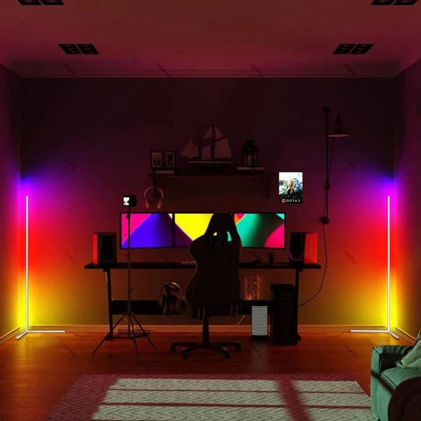 Suuri LED RGB-kulmalamppu | Sovellus ja kaukosäädin 1,5 m