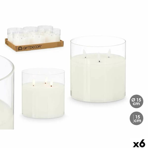 LED Ljus Z23688 Vit Transparent 15 x 15 x 15 cm (AA) (6 antal)