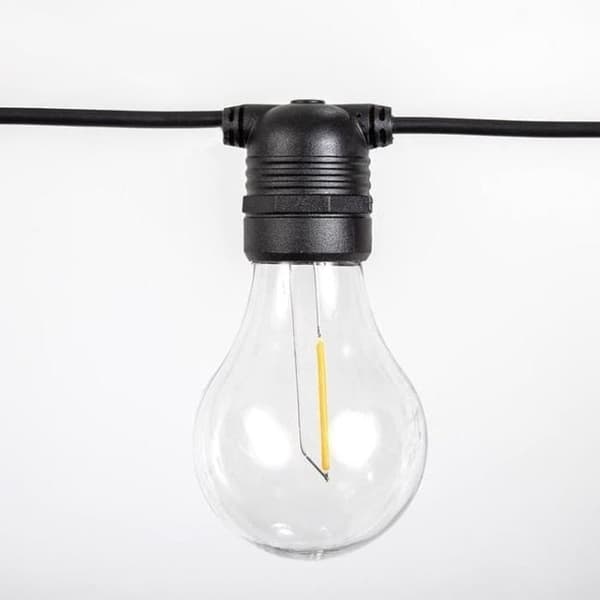 ALLEGRA-Utelampa girland 10 LED-lampor 5m anslutningsbar Black New Garden