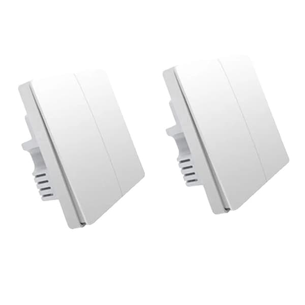 Smart ZigBee vægkontakt, understøtter 800W belastning, brandsikkert PC-materiale,INGEN neutral 2KeyX2