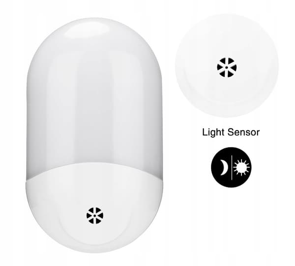 Natlys med lyssensor til LED-stik