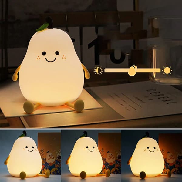 SILIKON nattlampa i form av en PEAR-lampa för barn