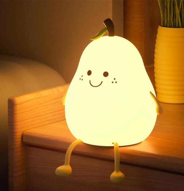 SILIKON nattlampa i form av en PEAR-lampa för barn