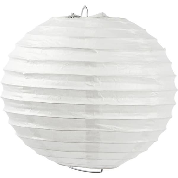 Papperslykta - Boll - 35 cm - 1 st Vit