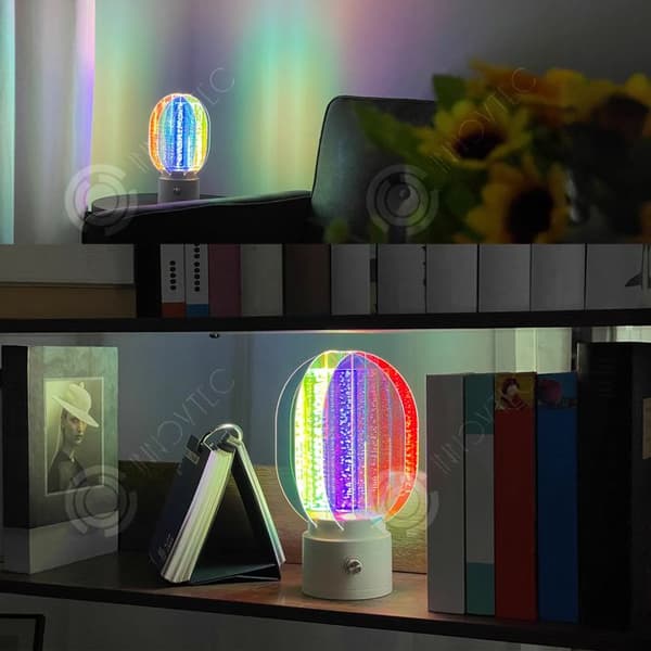 INN LED nattlampa med färgad aurora, uppladdningsbar, justerbar ljusstyrka, aurora-projektor med stjärnhimmel, snurrande sänglampa