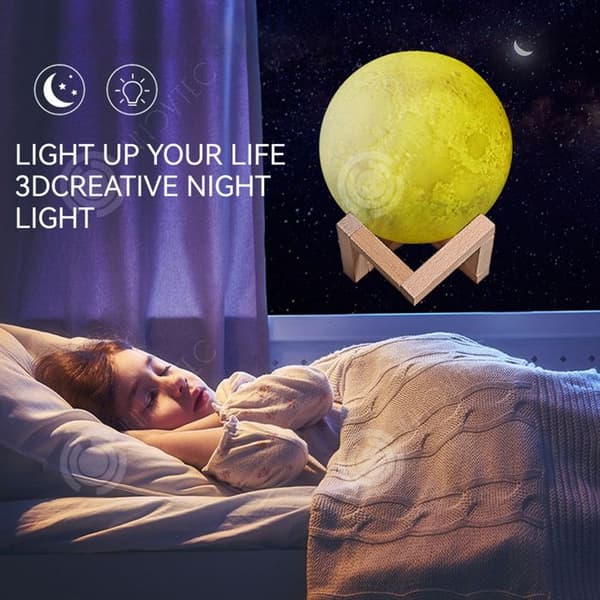 INN Nattljus bluetooth högtalare månlampa fjärrkontroll nattlampa baby nattlampa barn USB uppladdningsbar present 16 färger